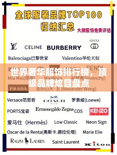 世界奢华服饰排行榜，顶级品牌炫目盘点