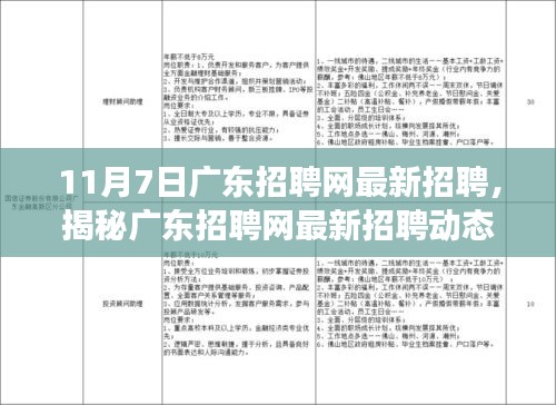 揭秘广东招聘网最新动态，职场黄金机遇与挑战（每日更新）