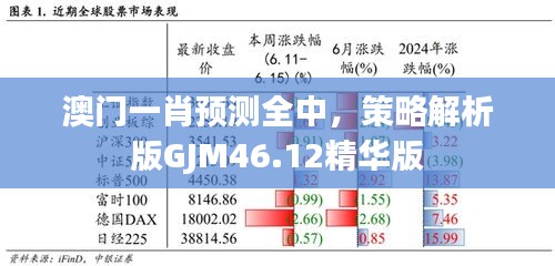 澳门一肖预测全中，策略解析版GJM46.12精华版