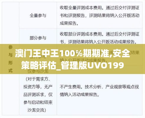 澳门王中王100%期期准,安全策略评估_管理版UVO199