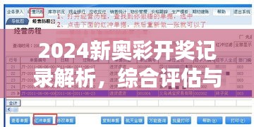 2024新奥彩开奖记录解析，综合评估与管理版解读EZS70.92