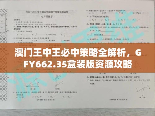 澳门王中王必中策略全解析，GFY662.35盒装版资源攻略