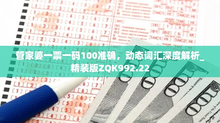 管家婆一票一码100准确，动态词汇深度解析_精装版ZQK992.22