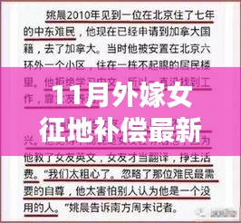 11月外嫁女征地补偿最新政策详解，保障每位外嫁女的权益与福利重磅更新