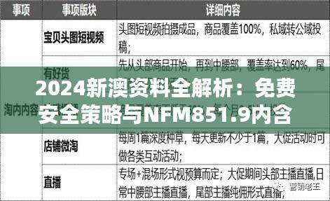 2024新澳资料全解析：免费安全策略与NFM851.9内含版揭秘