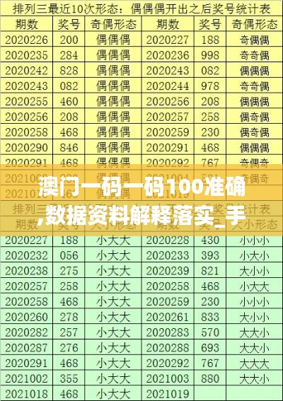 澳门一码一码100准确,数据资料解释落实_手游版YZQ328.91