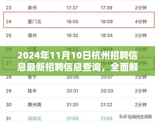 2024年杭州最新招聘信息解析，查询平台全面介绍