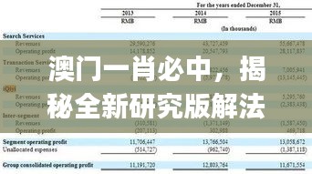 澳门一肖必中，揭秘全新研究版解法_ZSL516.17