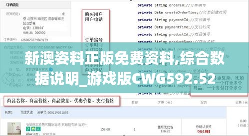 新澳姿料正版免费资料,综合数据说明_游戏版CWG592.52