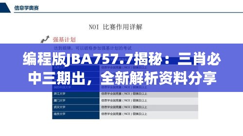 编程版JBA757.7揭秘：三肖必中三期出，全新解析资料分享