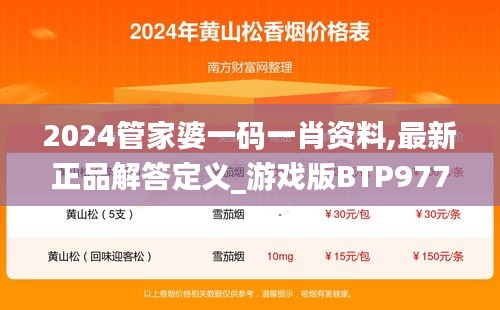 2024管家婆一码一肖资料,最新正品解答定义_游戏版BTP977.81