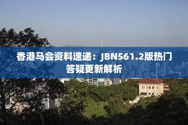 香港马会资料速递：JBN561.2版热门答疑更新解析