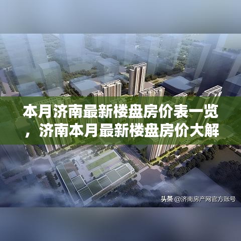 济南本月最新楼盘房价一览，全面解析房价表