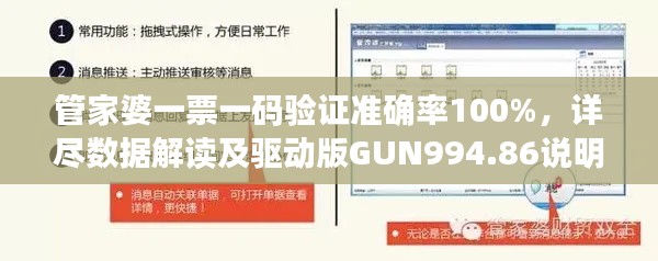 管家婆一票一码验证准确率100%，详尽数据解读及驱动版GUN994.86说明