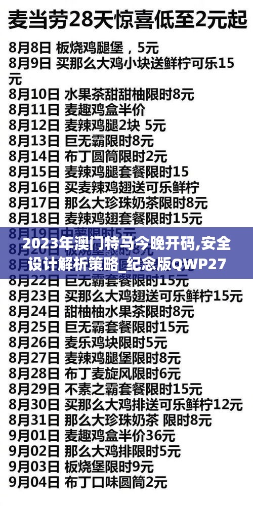 2023年澳门特马今晚开码,安全设计解析策略_纪念版QWP270.09