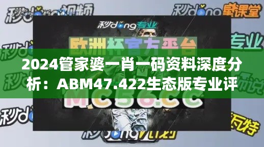 2024管家婆一肖一码资料深度分析：ABM47.422生态版专业评测