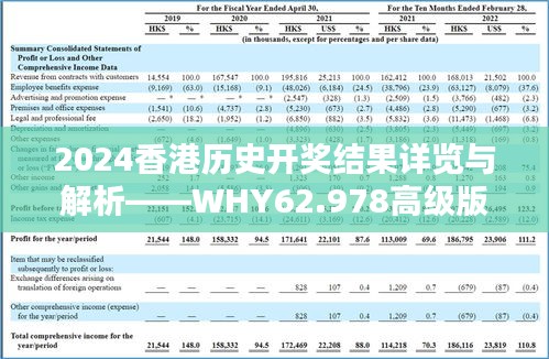 2024香港历史开奖结果详览与解析——WHY62.978高级版最新统计表