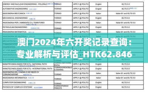 澳门2024年六开奖记录查询：专业解析与评估_HTK62.846游戏平台