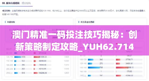澳门精准一码投注技巧揭秘：创新策略制定攻略_YUH62.714户外版