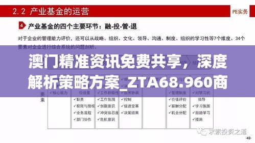 澳门精准资讯免费共享，深度解析策略方案_ZTA68.960商务版