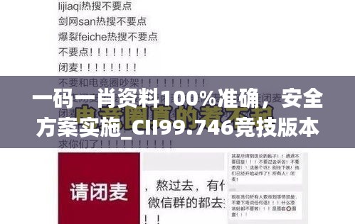 一码一肖资料100%准确，安全方案实施_CII99.746竞技版本