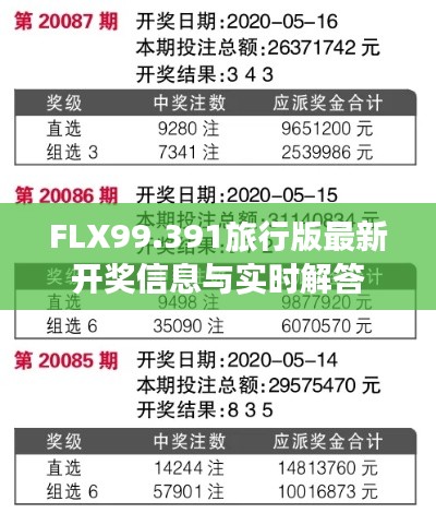 FLX99.391旅行版最新开奖信息与实时解答