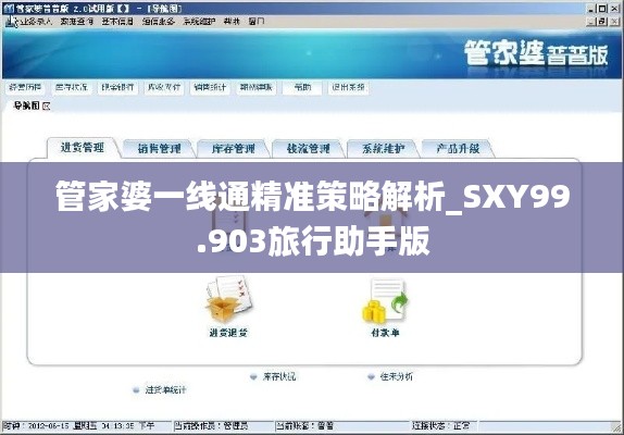 管家婆一线通精准策略解析_SXY99.903旅行助手版