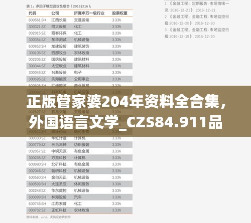 正版管家婆204年资料全合集，外国语言文学_CZS84.911品牌版