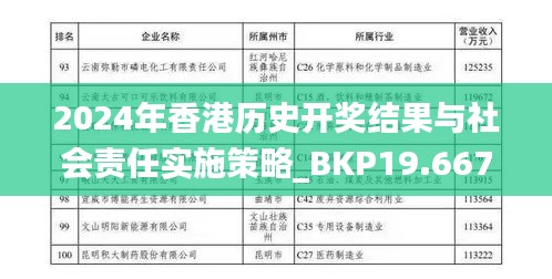 2024年香港历史开奖结果与社会责任实施策略_BKP19.667随机版本