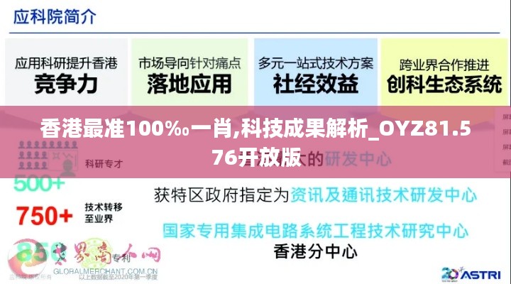 香港最准100‰一肖,科技成果解析_OYZ81.576开放版