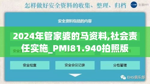 2024年管家婆的马资料,社会责任实施_PMI81.940拍照版