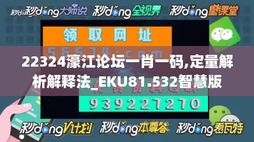 22324濠江论坛一肖一码,定量解析解释法_EKU81.532智慧版