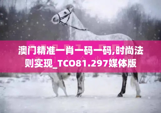 澳门精准一肖一码一码,时尚法则实现_TCO81.297媒体版