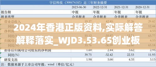 2024年香港正版资料,实际解答解释落实_WJD3.53.65创业板