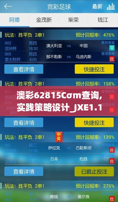 澳彩62815Cσm查询,实践策略设计_JXE1.13.86移动版