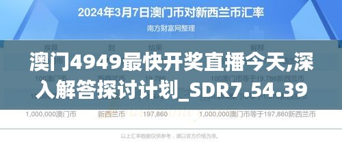 澳门4949最快开奖直播今天,深入解答探讨计划_SDR7.54.39史诗版