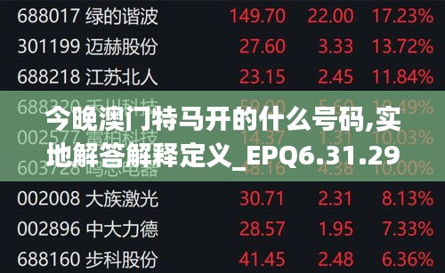 今晚澳门特马开的什么号码,实地解答解释定义_EPQ6.31.29梦想版