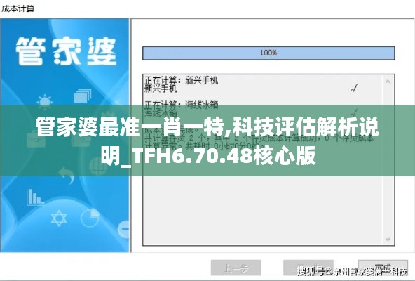 管家婆最准一肖一特,科技评估解析说明_TFH6.70.48核心版