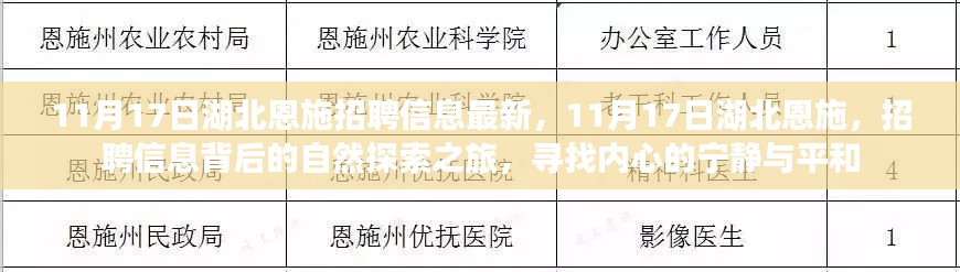 湖北恩施最新招聘信息背后的自然探索之旅，寻找内心的宁静与平和