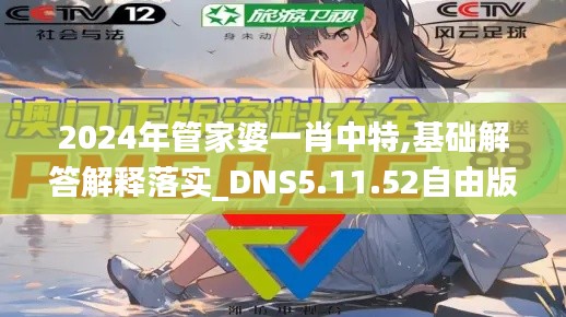 2024年管家婆一肖中特,基础解答解释落实_DNS5.11.52自由版