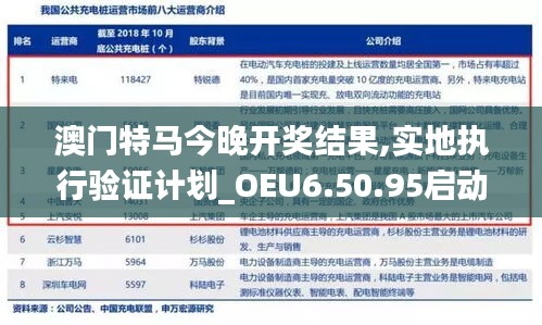 澳门特马今晚开奖结果,实地执行验证计划_OEU6.50.95启动版