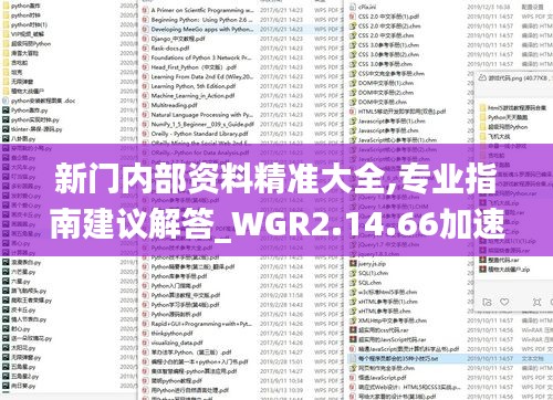 新门内部资料精准大全,专业指南建议解答_WGR2.14.66加速版