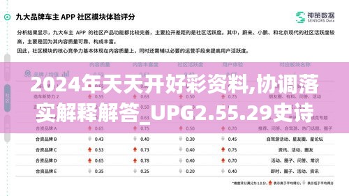 2024年天天开好彩资料,协调落实解释解答_UPG2.55.29史诗版