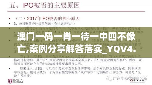 澳门一码一肖一待一中四不像亡,案例分享解答落实_YQV4.17.95体现版