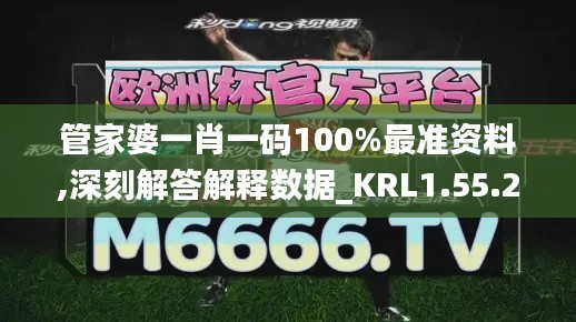 管家婆一肖一码100%最准资料,深刻解答解释数据_KRL1.55.26体育版