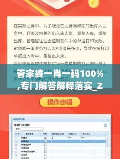 管家婆一肖一码100%,专门解答解释落实_ZFD9.32.51解题版