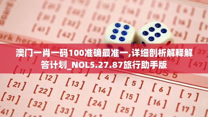 澳门一肖一码100准确最准一,详细剖析解释解答计划_NOL5.27.87旅行助手版