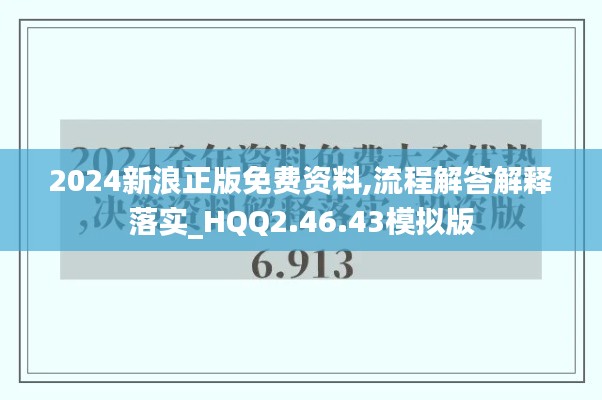 2024新浪正版免费资料,流程解答解释落实_HQQ2.46.43模拟版