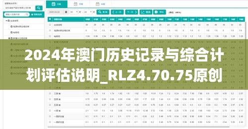 2024年澳门历史记录与综合计划评估说明_RLZ4.70.75原创版