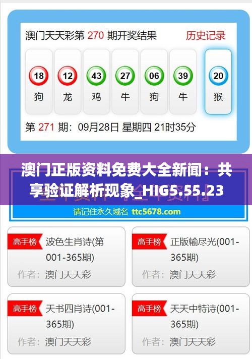 澳门正版资料免费大全新闻：共享验证解析现象_HIG5.55.23科技版